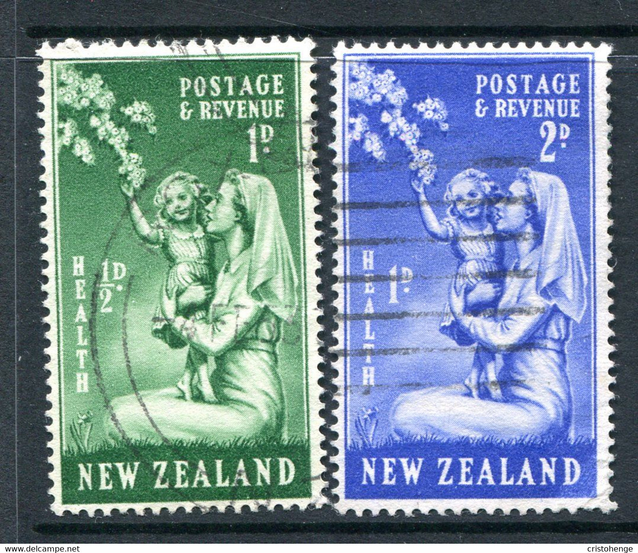 New Zealand 1949 Health - Nurse & Child Set Used (SG 698-699) - Gebraucht