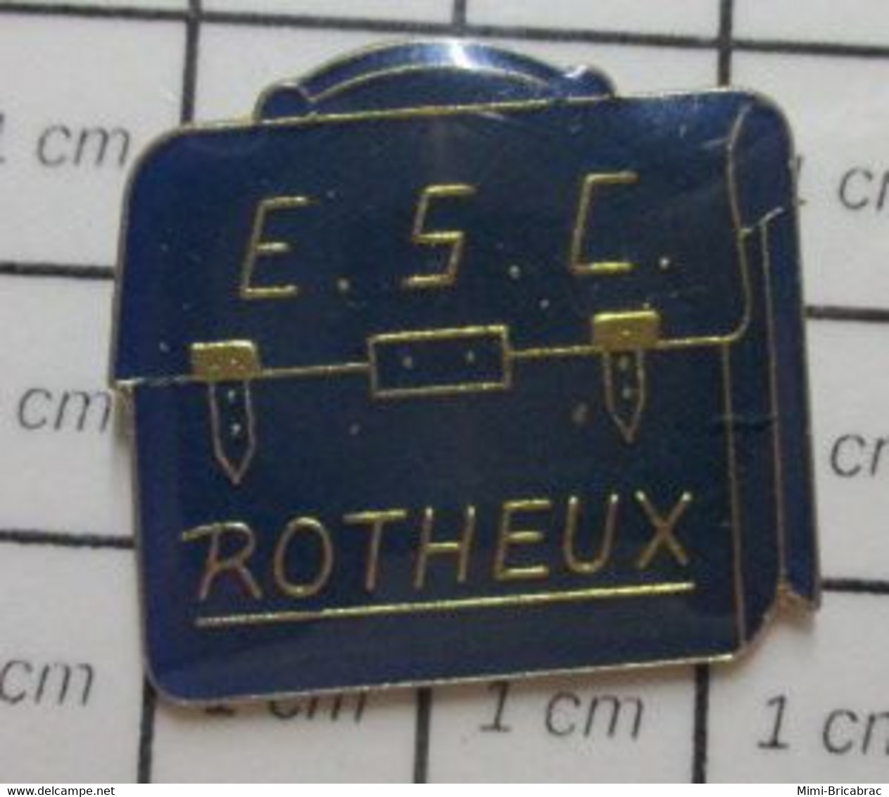 1416a Pin's Pins / Beau Et Rare / THEME : ADMINISTRATIONS / CARTABLE E.S.C. ROTHEUX Section De La Commune Belge De Neup - Administrations