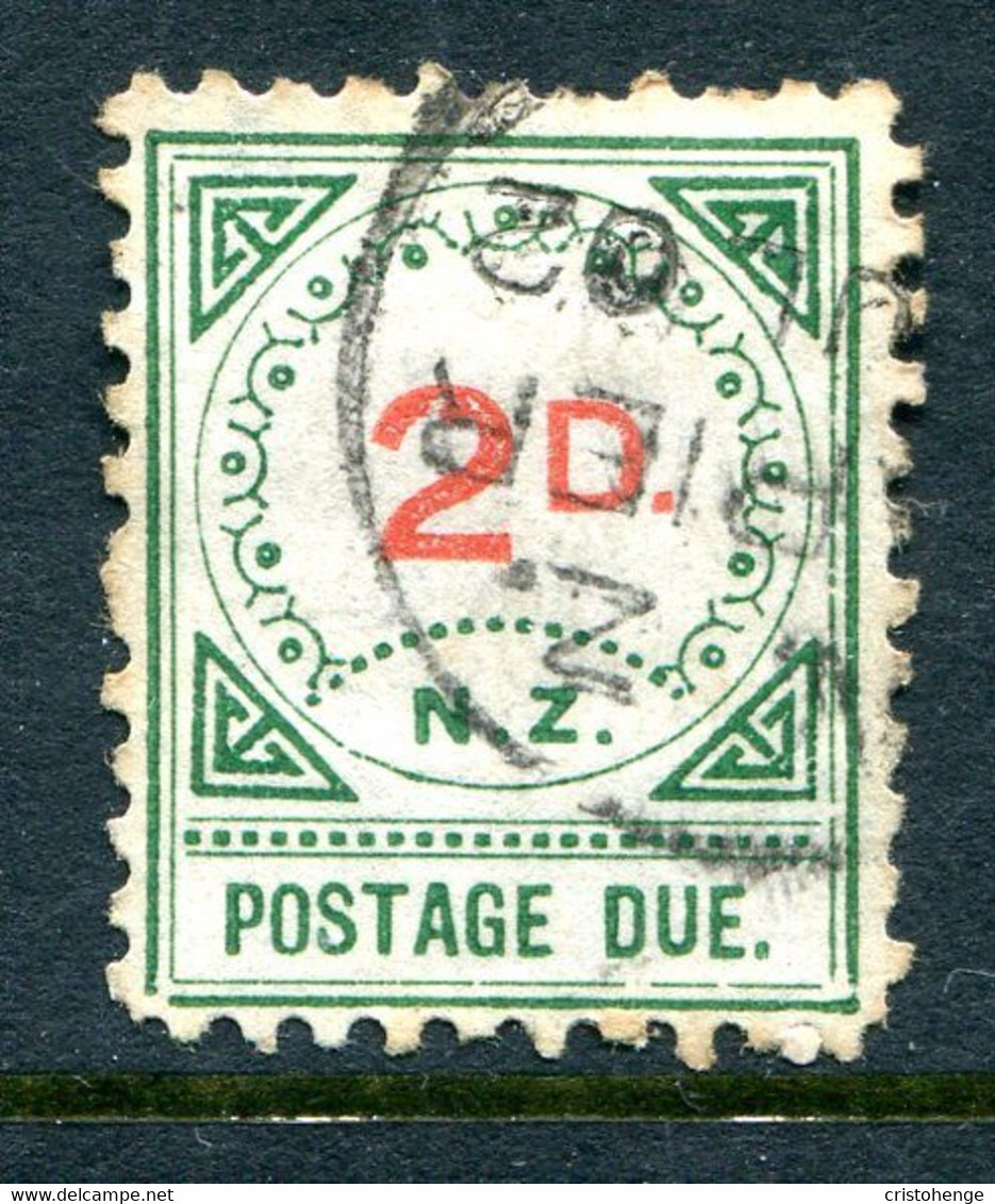 New Zealand 1899-1900 Postage Dues - 13 Ornaments & Large D - 2d Carmine & Green Used (SG D11) - Postage Due