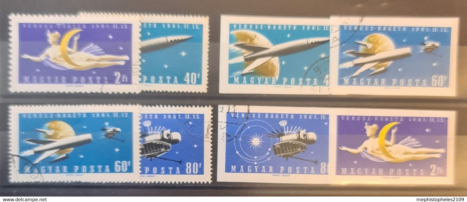 HUNGARY 1961 - Canceled - Mi 1758-1761 A, B - Venus Rocket - Used Stamps