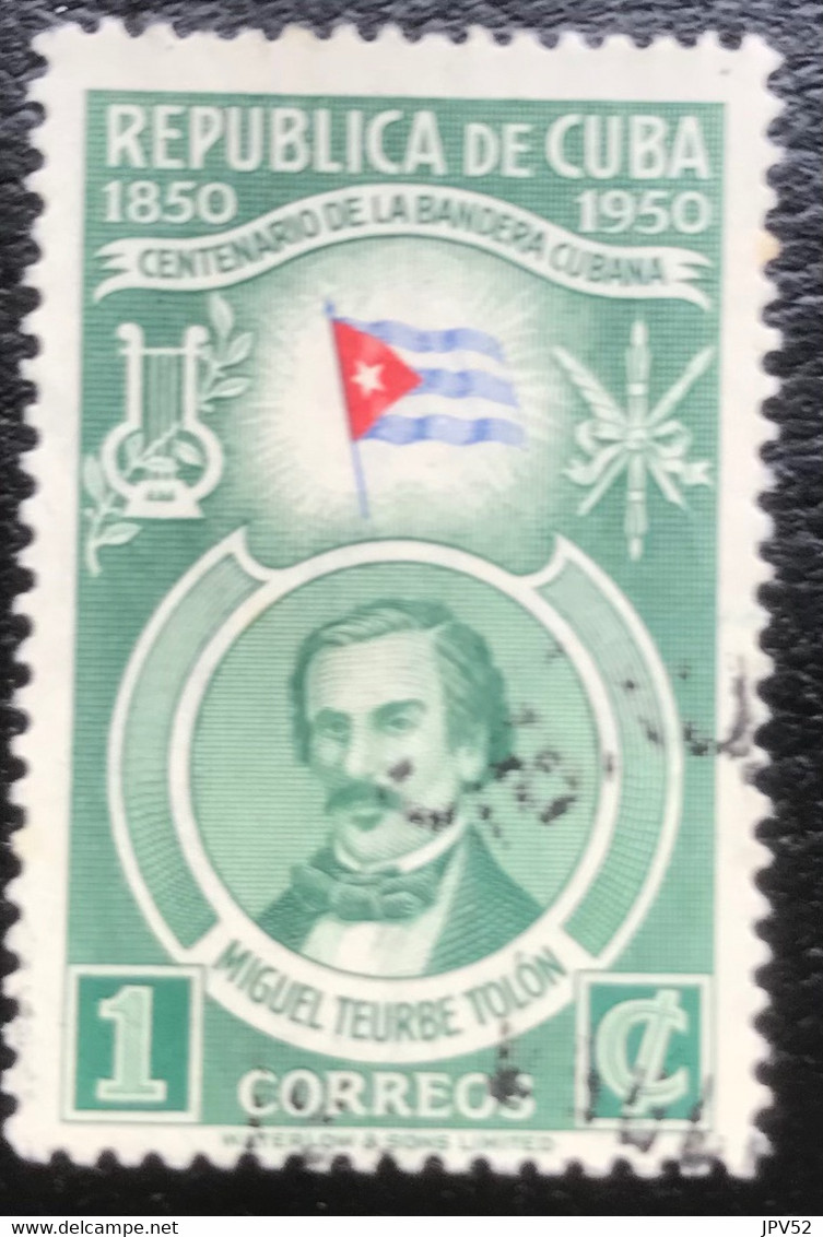 Cuba - C10/19 - (°)used - 1951 - Michel 264 - 100j Nationale Vlag - Oblitérés