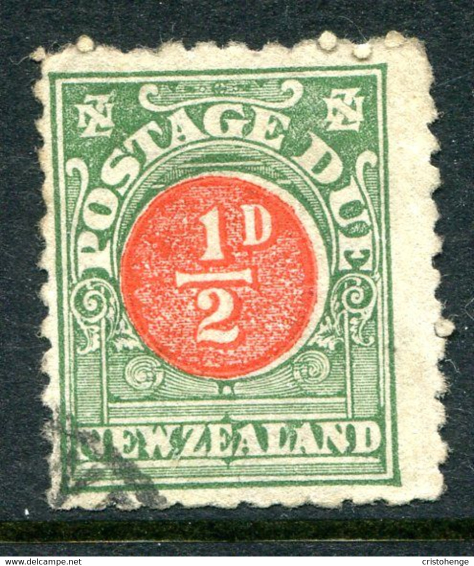 New Zealand 1902 Postage Dues - No Wmk. - P.11 - ½d Red & Deep Green Used (SG D17) - Impuestos