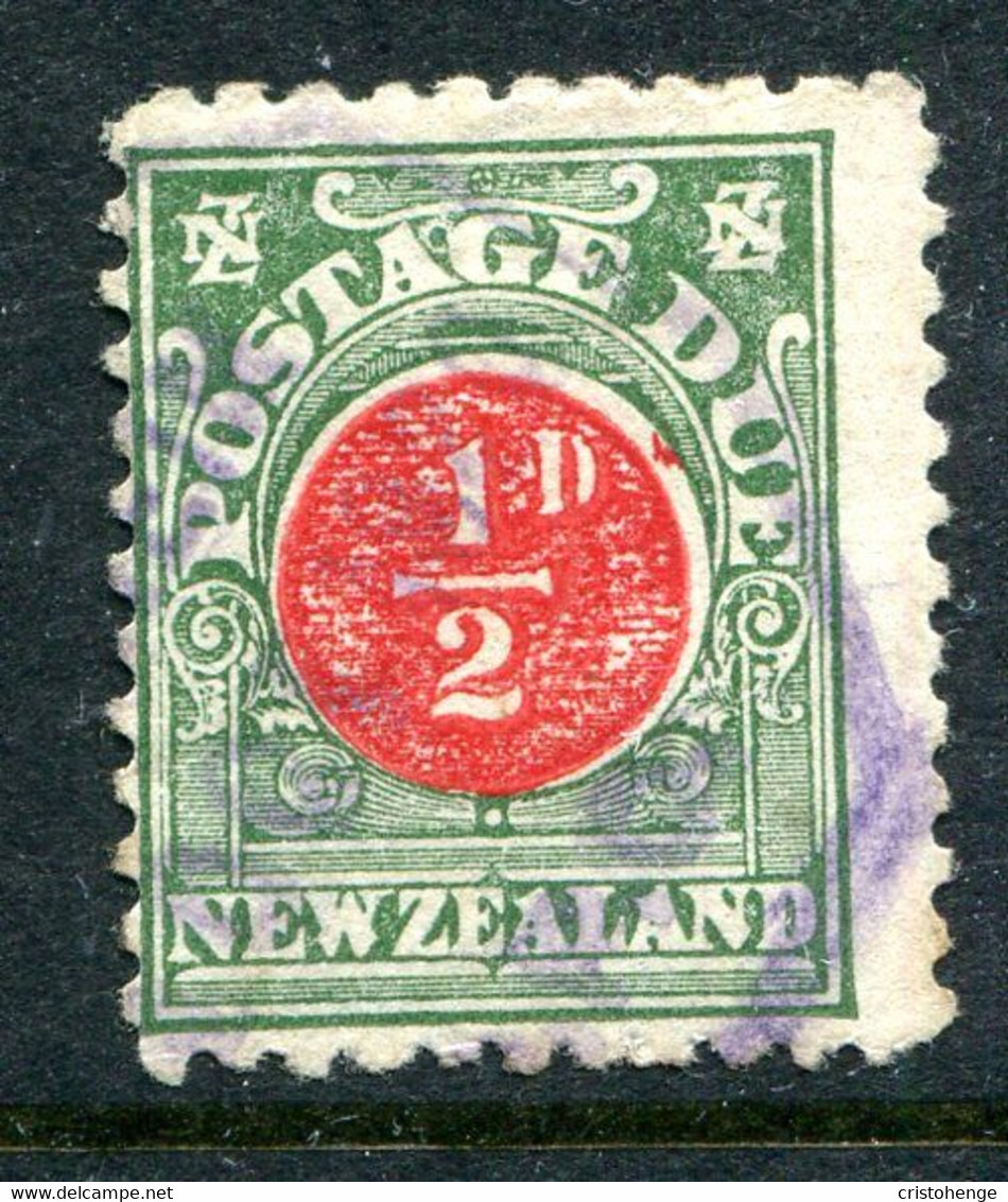 New Zealand 1904-08 Postage Dues - Cowan Paper - P.11 - ½d Red & Deep Green Used (SG D18) - Impuestos