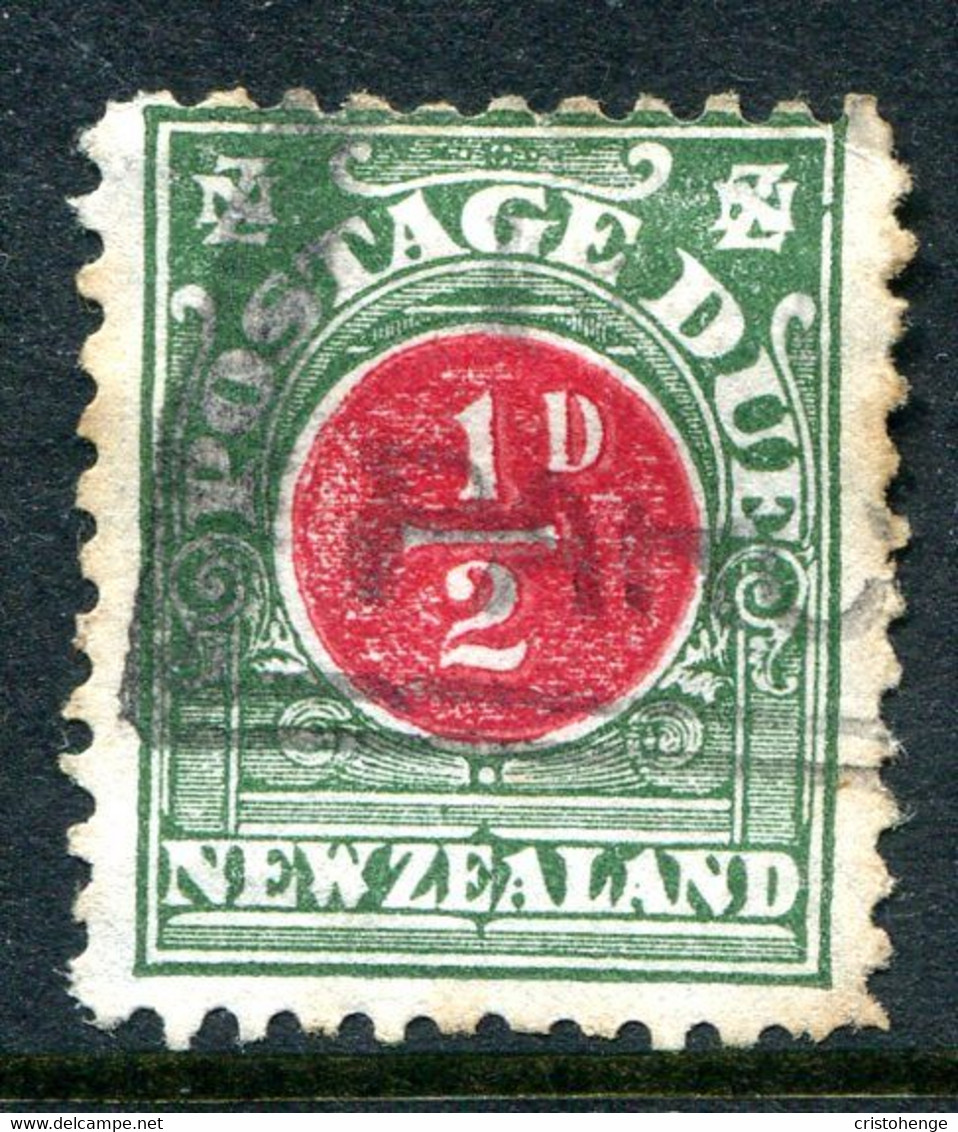 New Zealand 1904-08 Postage Dues - Cowan Paper - P.11 - ½d Red & Deep Green Used (SG D18) - Timbres-taxe