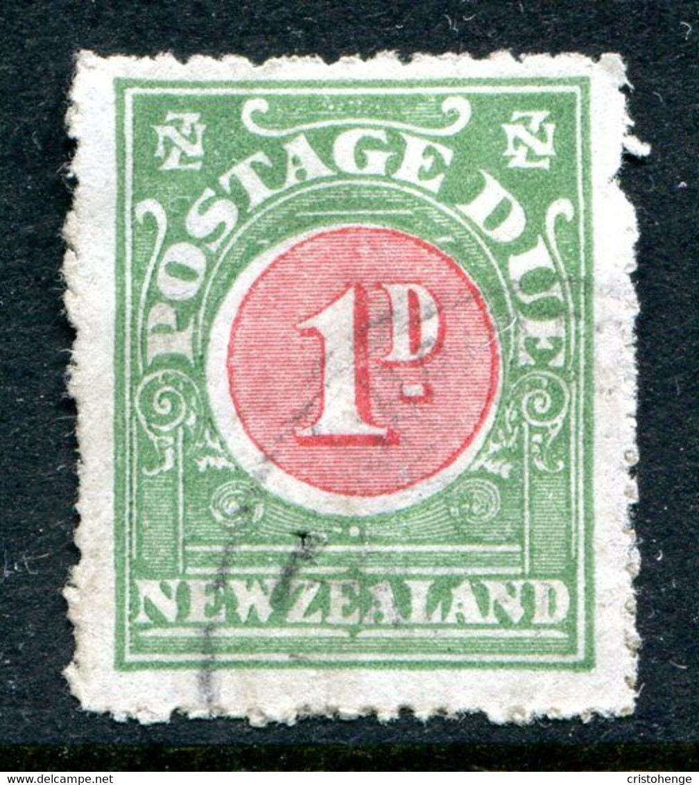 New Zealand 1919-20 Postage Dues - Cowan Paper - P.14 - 1d Red & Green Used (SG D21) - Portomarken