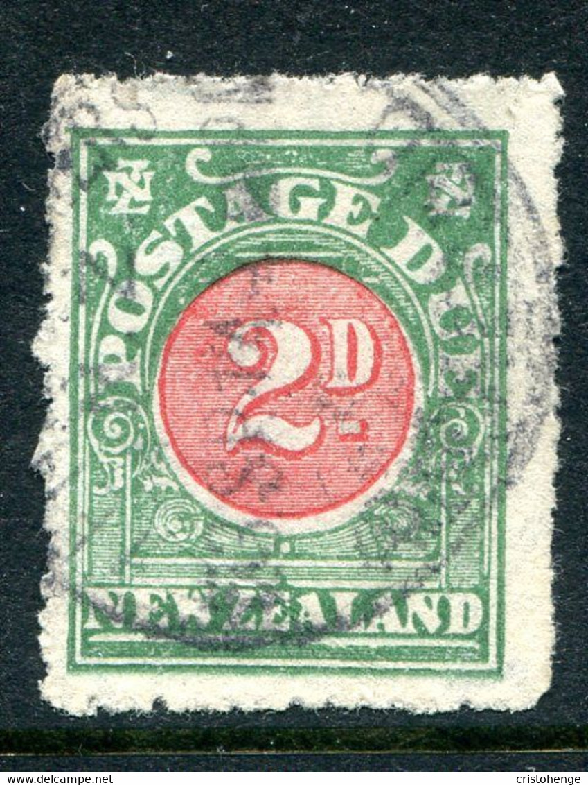 New Zealand 1919-20 Postage Dues - Cowan Paper - P.14 - 2d Carmine & Green Used (SG D22) - Timbres-taxe