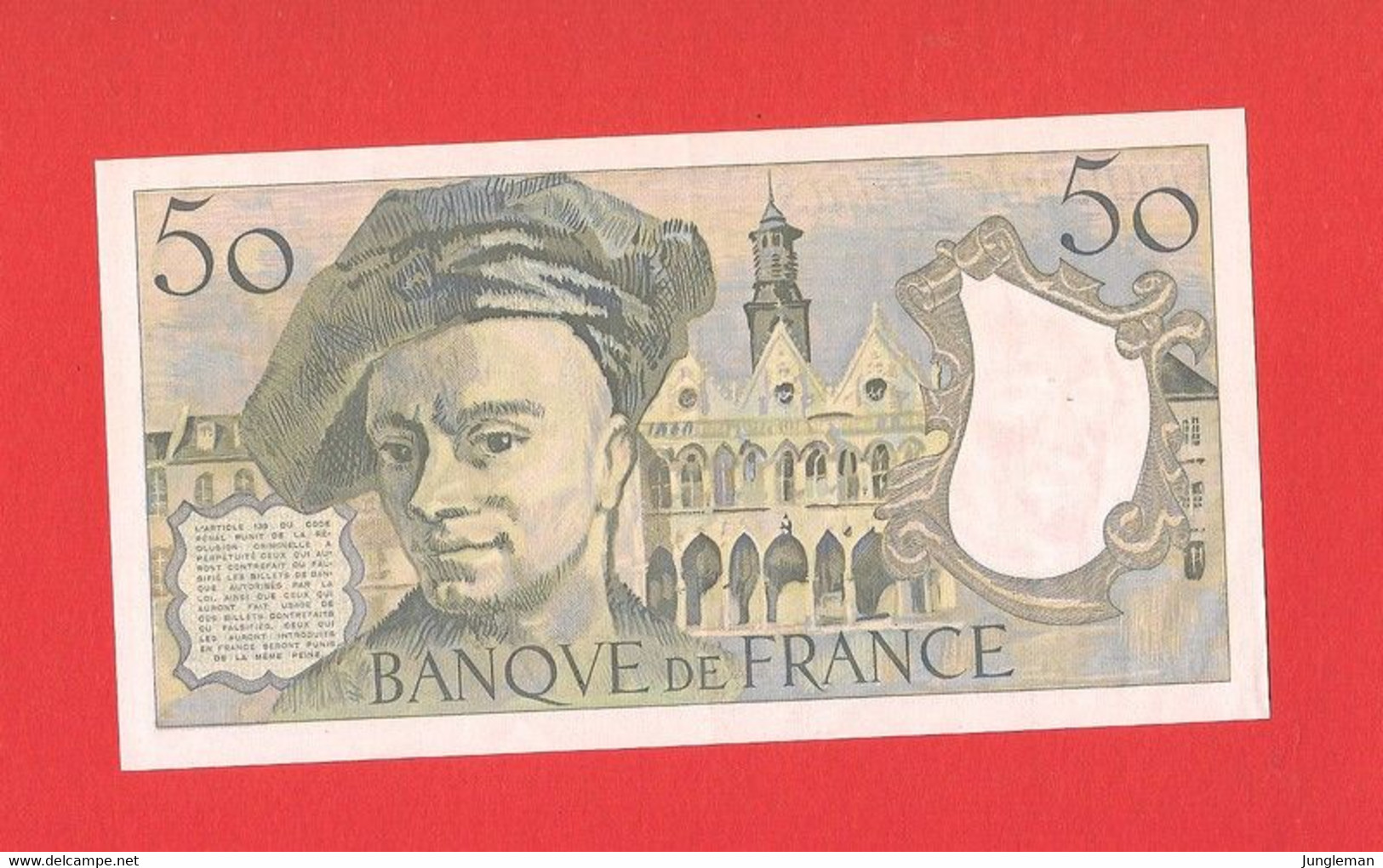 50 Francs Quentin De La Tour - K.40 N° 521950 - 1984 - Léger Pli. Pas De Trous D'épingle, Ni Déchirure. Presque Neuf - 50 F 1976-1992 ''Quentin De La Tour''