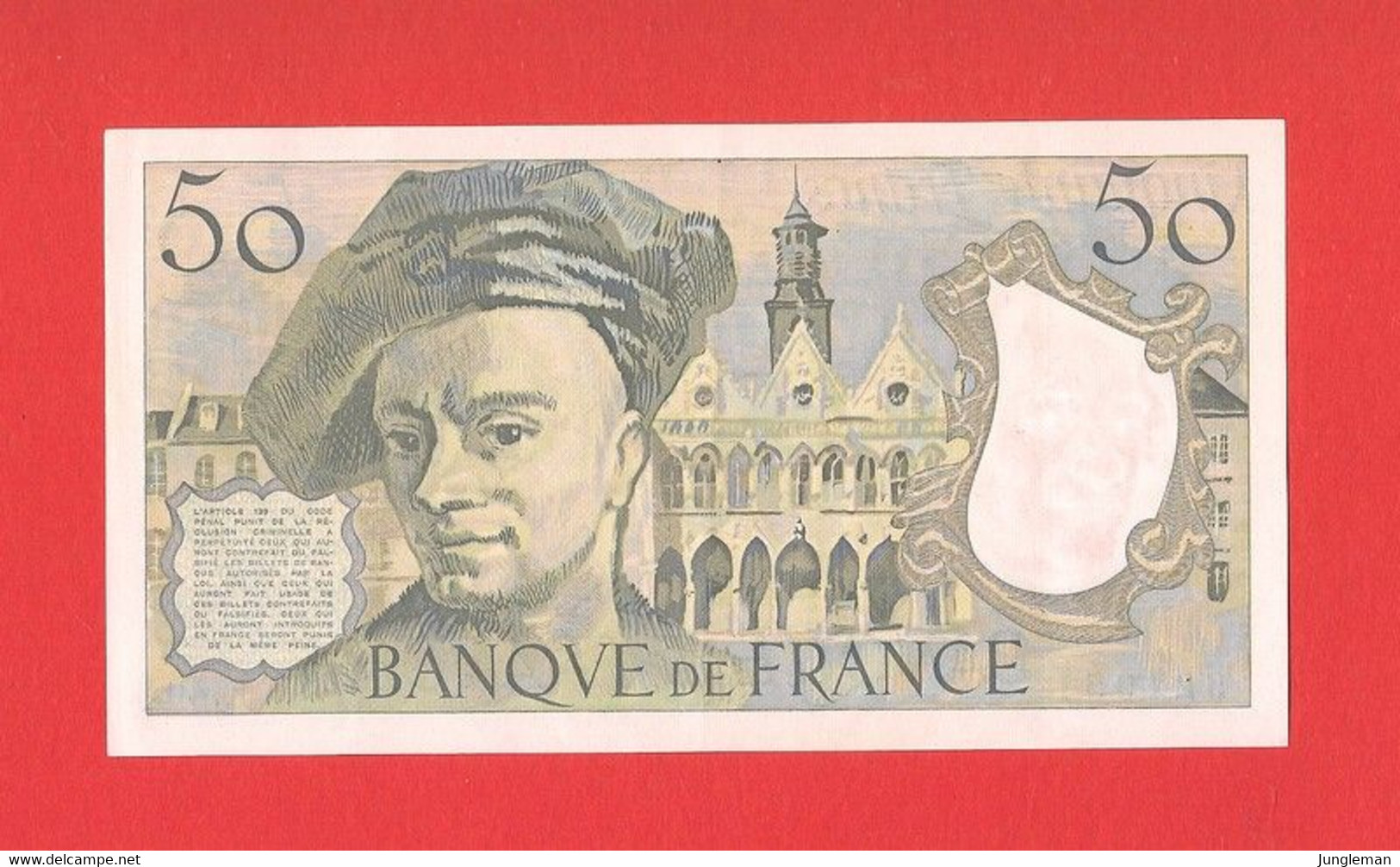 50 Francs Quentin De La Tour - K.40 N° 521952 - 1984 - Léger Pli. Pas De Trous D'épingle, Ni Déchirure. Presque Neuf - 50 F 1976-1992 ''Quentin De La Tour''