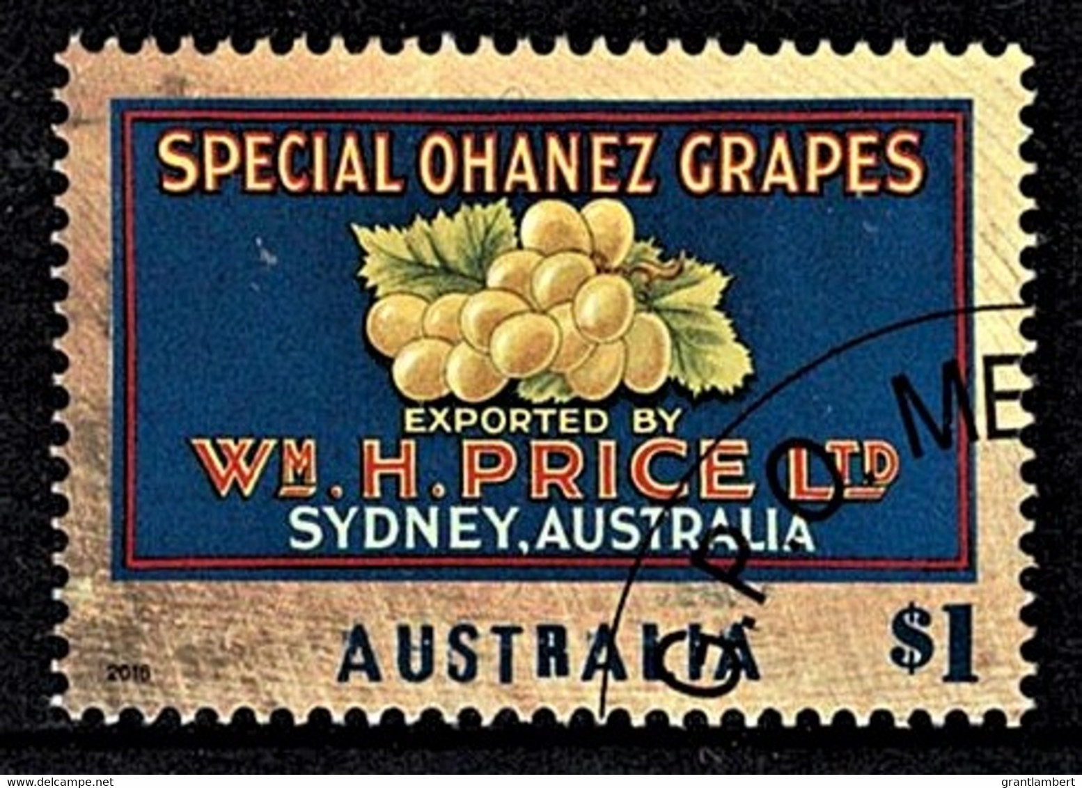 Australia 2016 Nostalgic Fruit Labels $1  Grapes CTO - Used Stamps