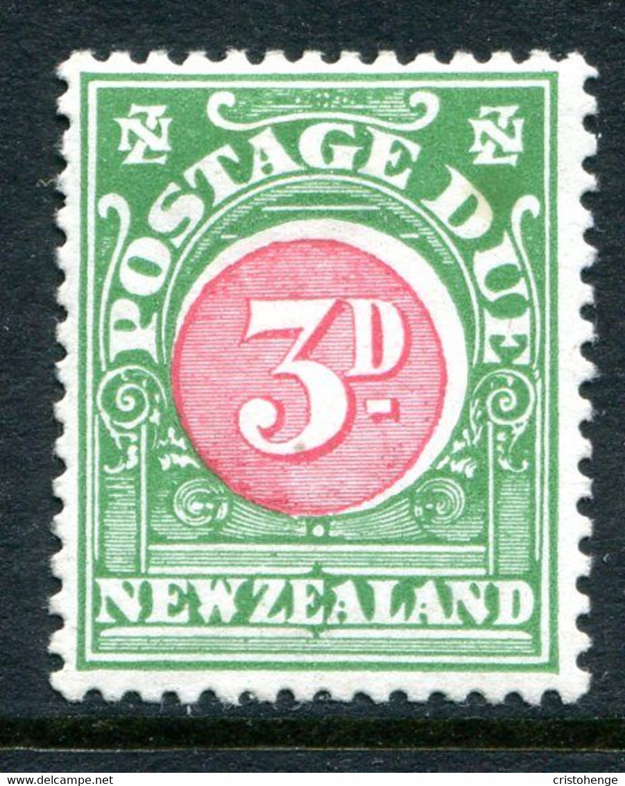 New Zealand 1925-35 Postage Dues - Cowan Paper - P.14 - 3d Carmine & Green HM (SG D36) - Strafport