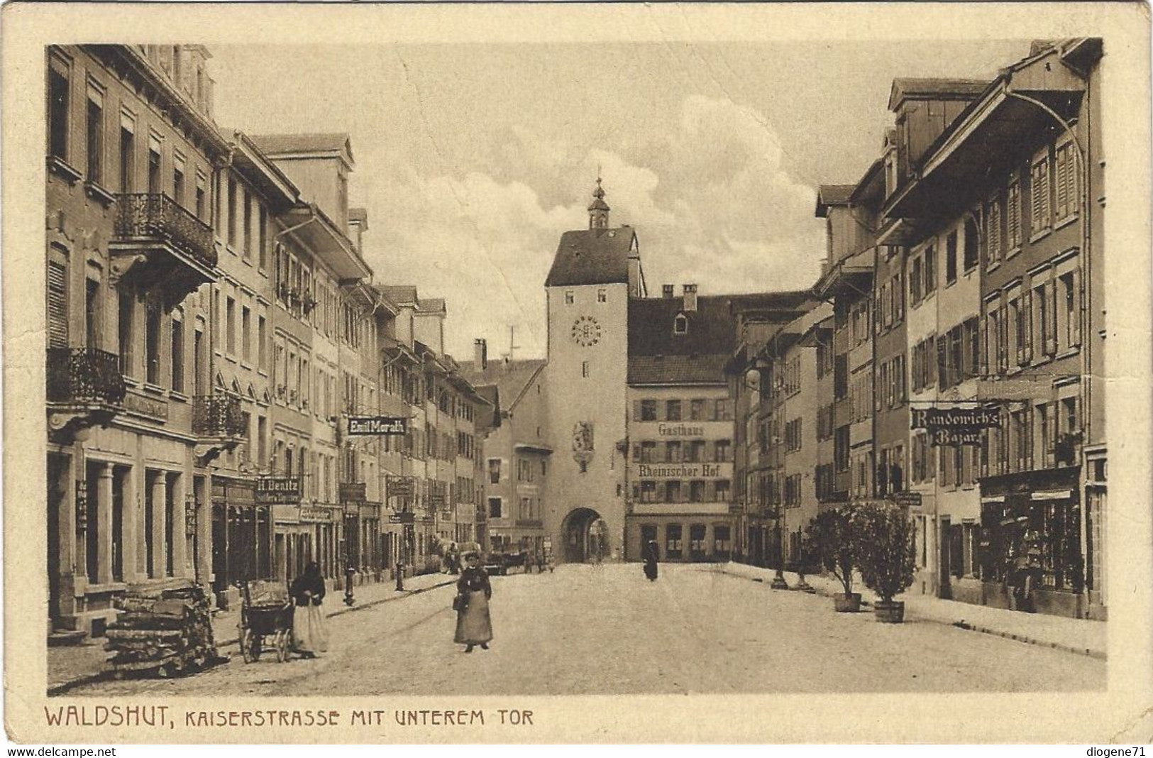 Waldshut Kaiserstrasse Mit Unterem Tor Belebt - Waldshut-Tiengen