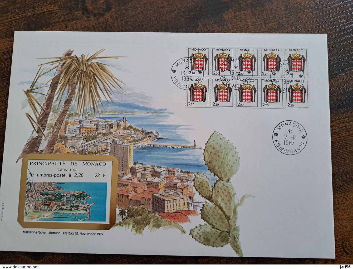 NICE LETTER MONACO  / BIG COVER / STAMPBOOKLET         ** BRIEF 123** - Markenheftchen