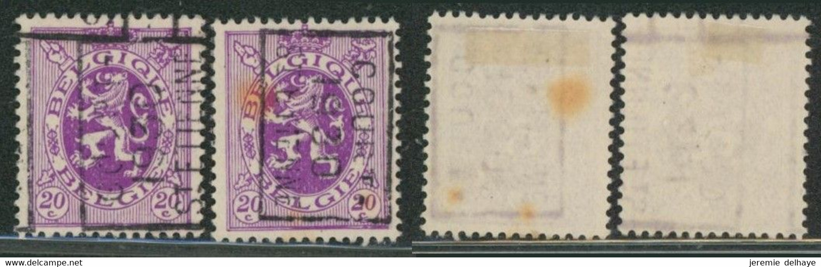 Lion Héraldique - N°281 Préo "Kortrijk 1930 Courtrai" Position A/B Incomplet (n°5876) - Rollenmarken 1930-..