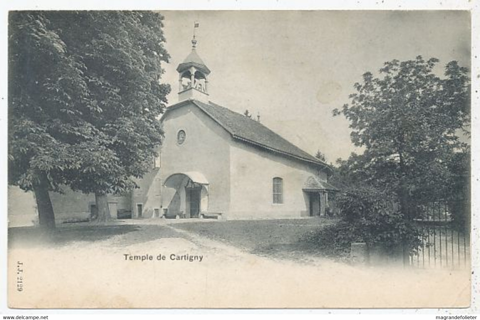 CPA CARTE POSTALE SUISSE TEMPLE DE CARTIGNY PRES DE GENEVE AVANT 1905 - Cartigny