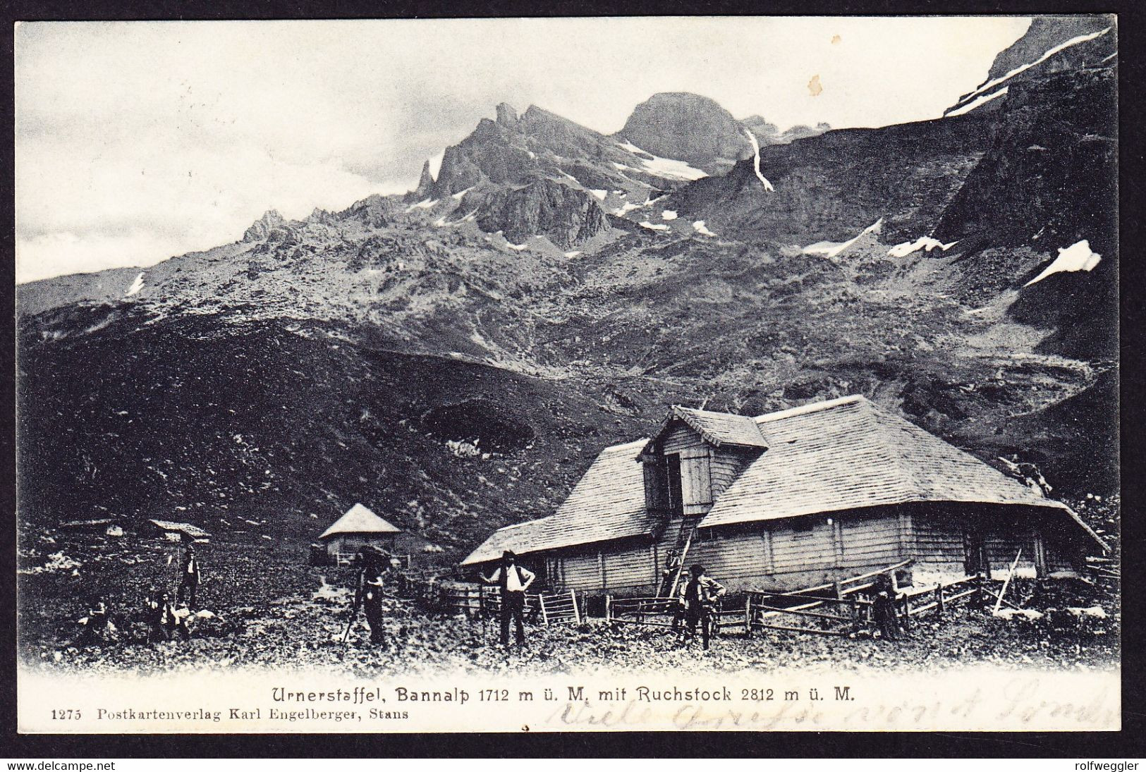 1905 Gelaufene AK: Urnerstaffel, Bannalp. Mit Stempel Wolfenschiessen Und Oberrickenbach, Stabstempel - Wolfenschiessen
