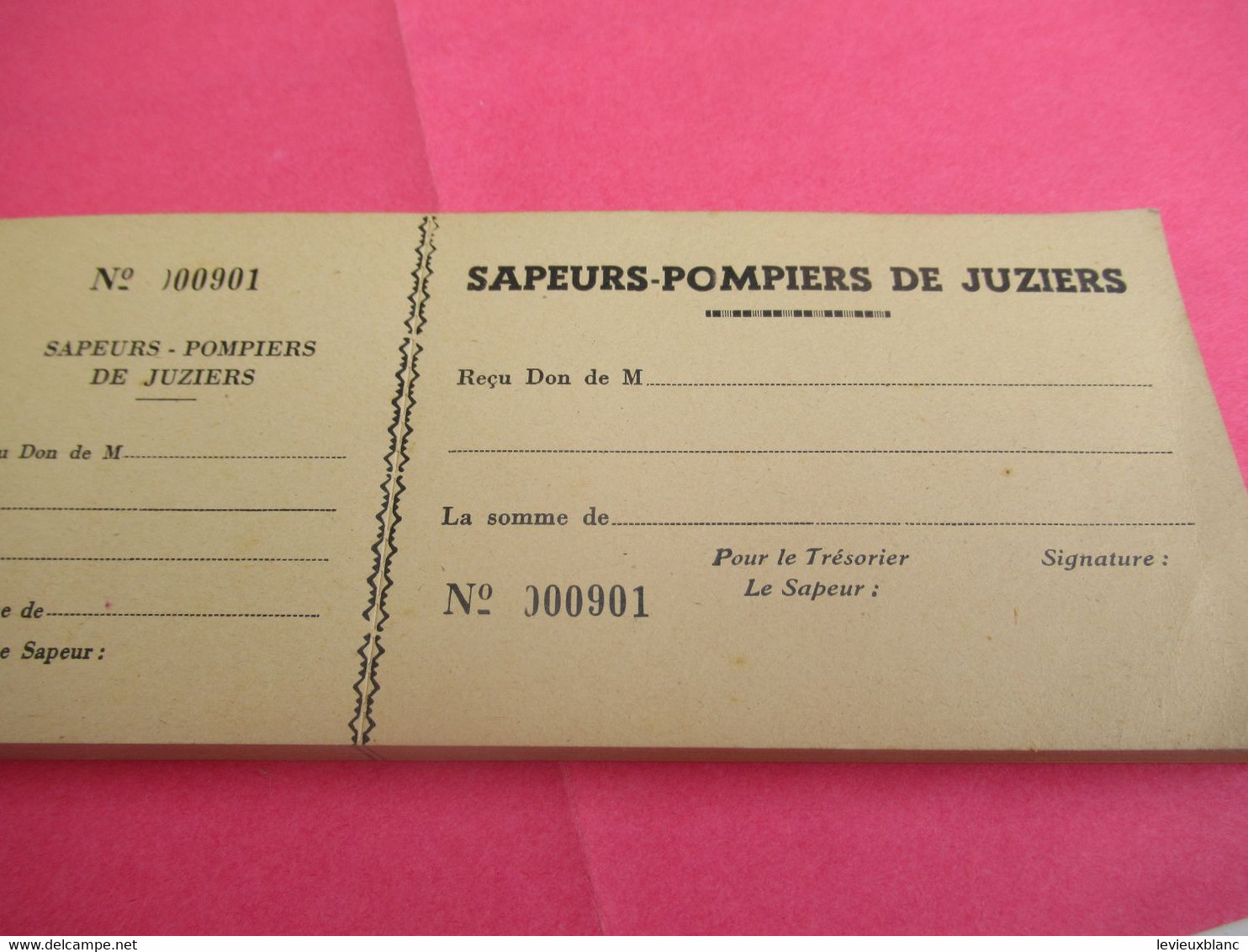 Carnet Complet De Reçus De Dons Et De Cartes De Bienfaiteurs / Sapeurs Pompiers De JUZIERS/ Vers 1930-50       AEC215 - Pompiers