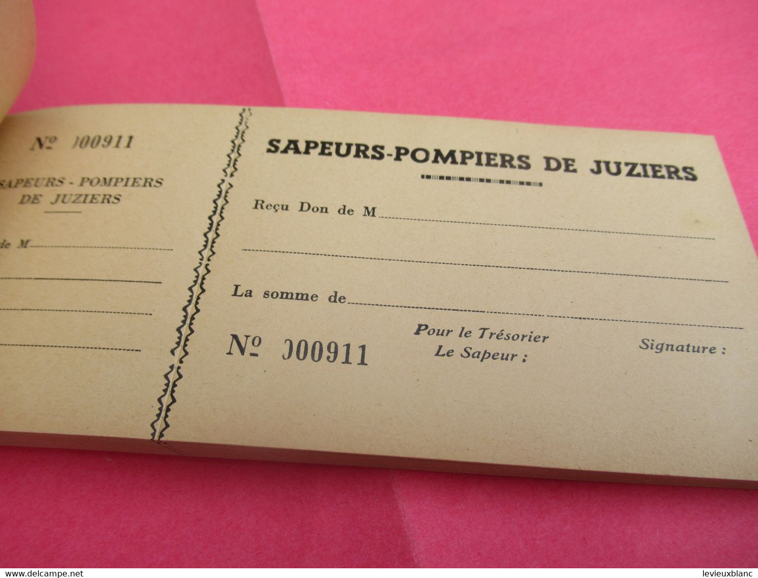 Carnet Complet De Reçus De Dons Et De Cartes De Bienfaiteurs / Sapeurs Pompiers De JUZIERS/ Vers 1930-50       AEC215 - Pompieri