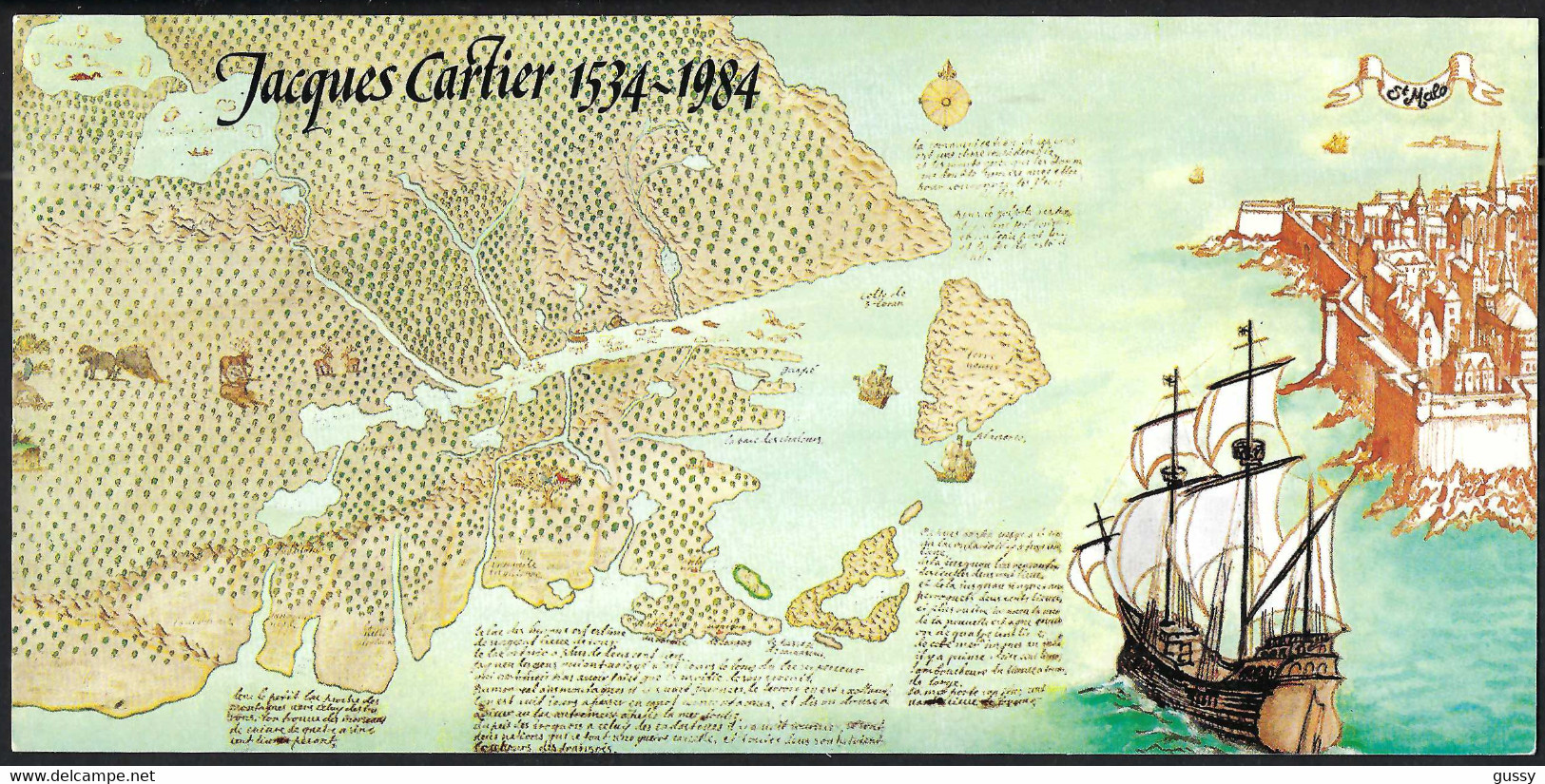 CANADA 2003: CP Souvenir "France-Canada" Ill De St Malo à Québec, Affr. Mixte 32c Et 2,00F, Obl. Spéciale - Lettres & Documents