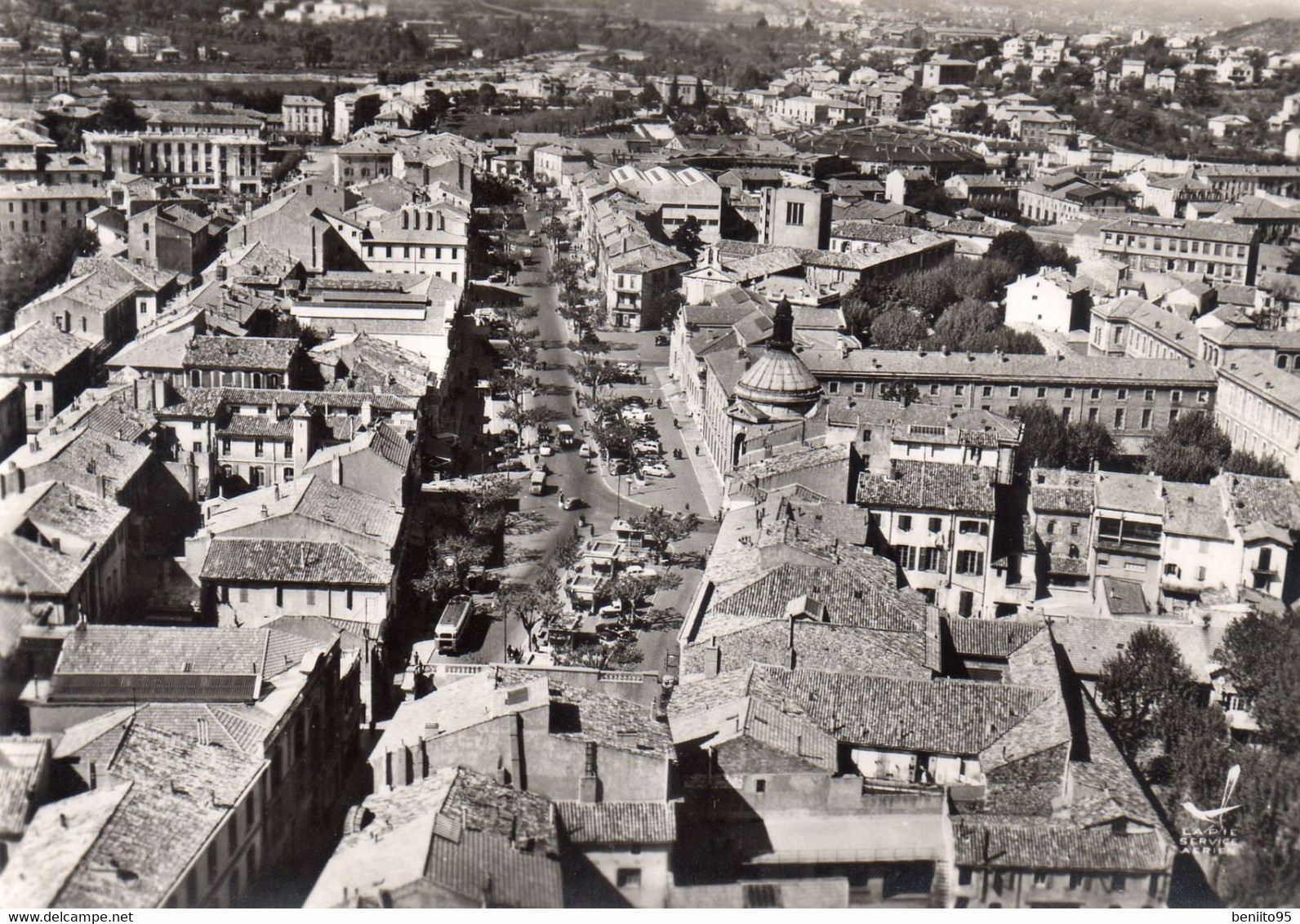 CPSM D'ALES - Place Henri Barbuse Et Palais De Justice. - Alès