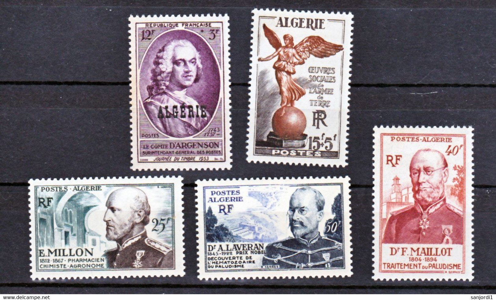 Algérie 303/307  1953 Neuf Avec Trace De Charnière* TB Mh Con Charnela Cote 21.25 - Années Complètes