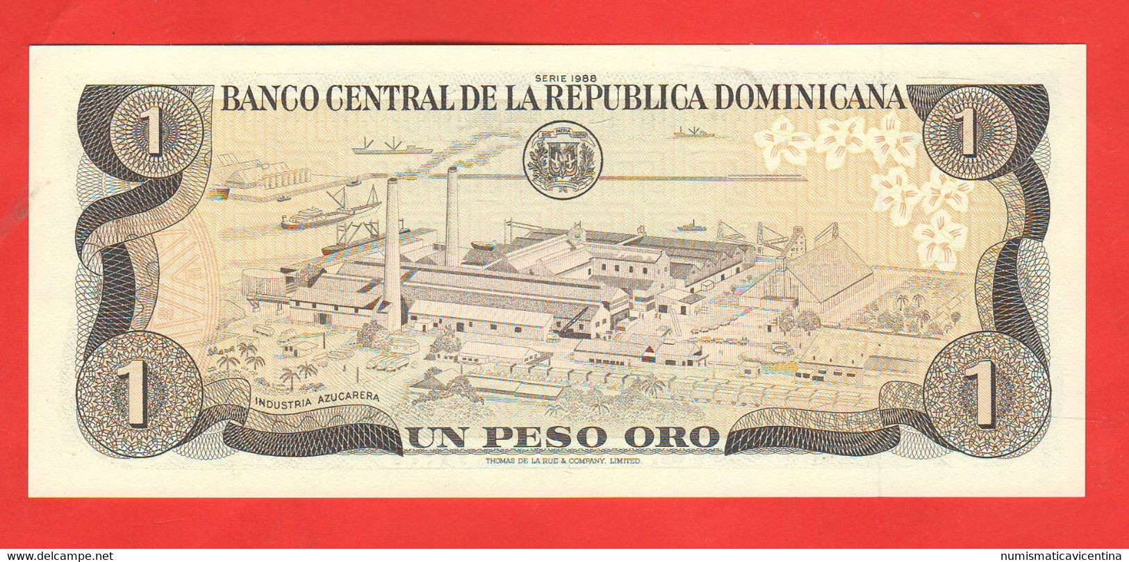 Domenicana Repubblica 1 Peso 1980 1982 Domenican Republic Industria Azucarera - Dominicaine