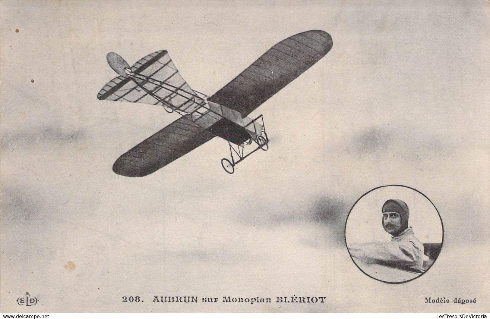 CPA Aubrun Sur Monoplan Blériot - Aviateur - - Flieger