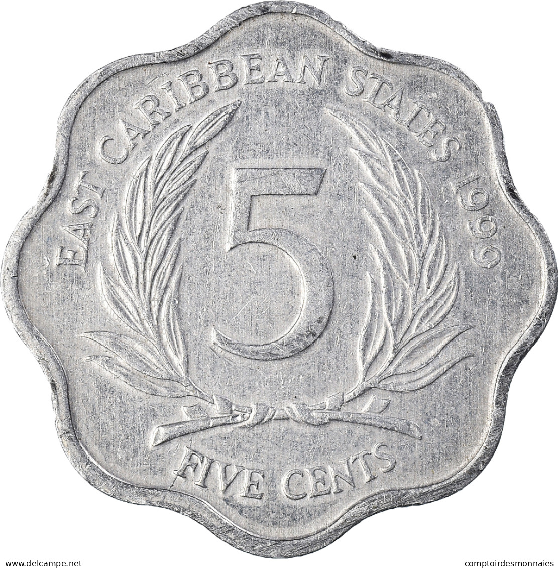 Monnaie, Etats Des Caraibes Orientales, 5 Cents, 1999 - British Caribbean Territories