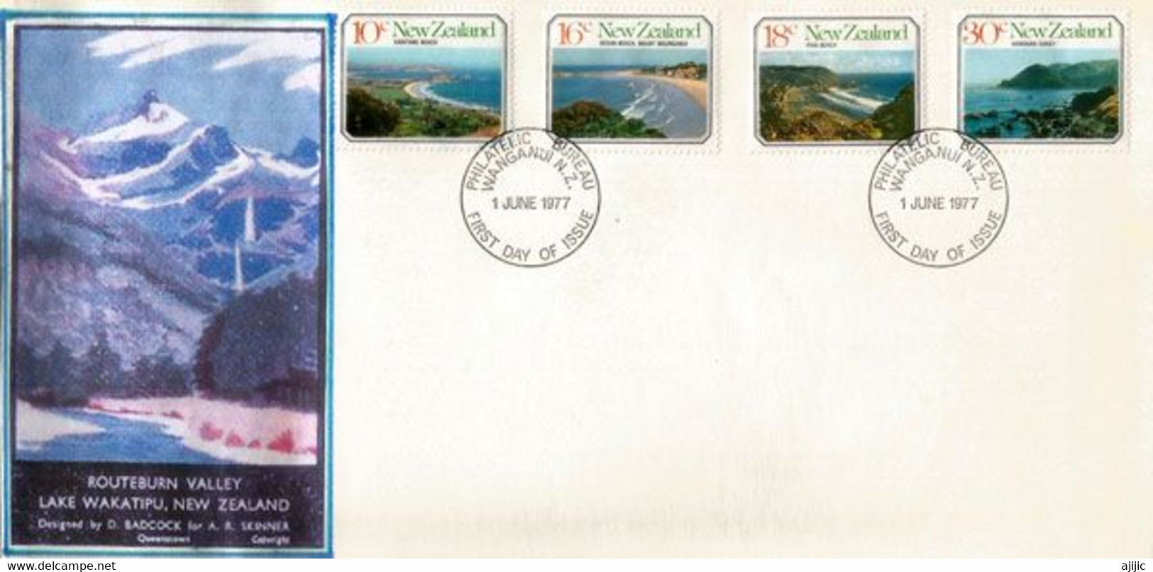 Paysages Se Nouvelle-Zélande. FDC  Wanganui 1977 - Cartas & Documentos