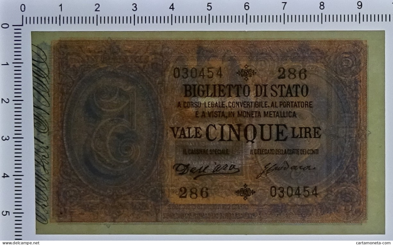 5 LIRE BIGLIETTO DI STATO EFFIGE UMBERTO I 01/03/1883 FDS-/FDS - Regno D'Italia – Other