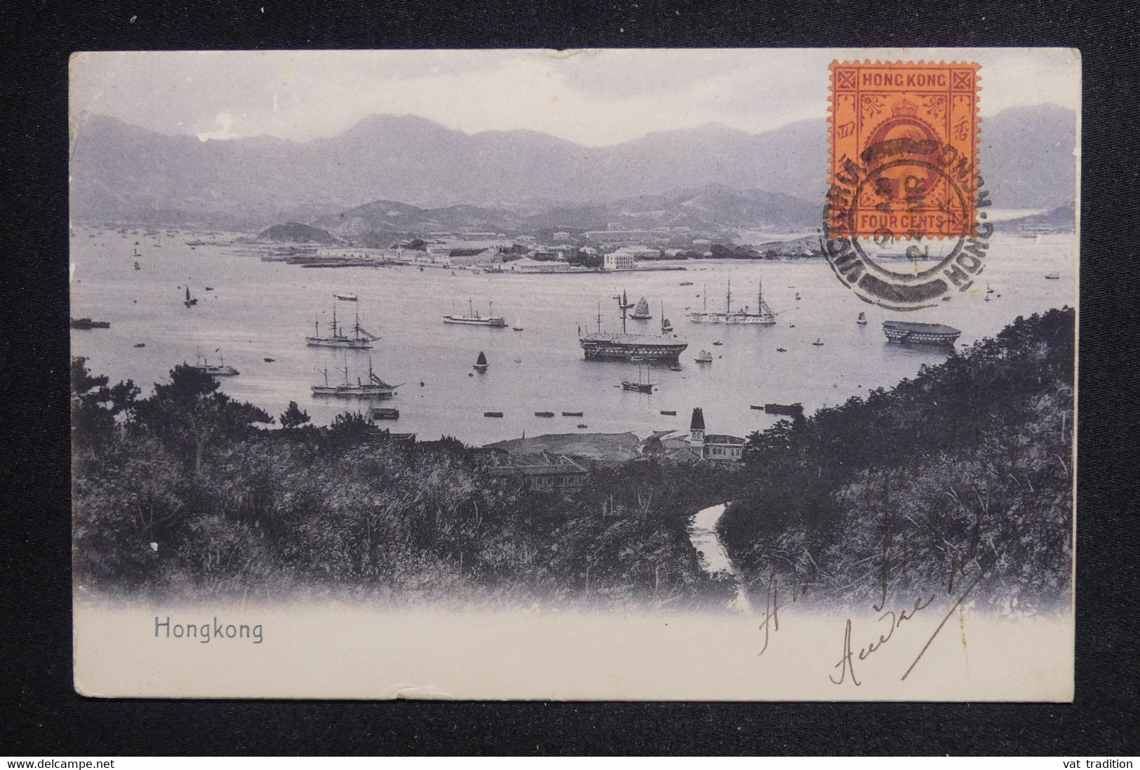 HONG KONG - Affranchissement De Hong Kong Sur Carte Postale En 1906 Pour La France - L 124109 - Cartas & Documentos