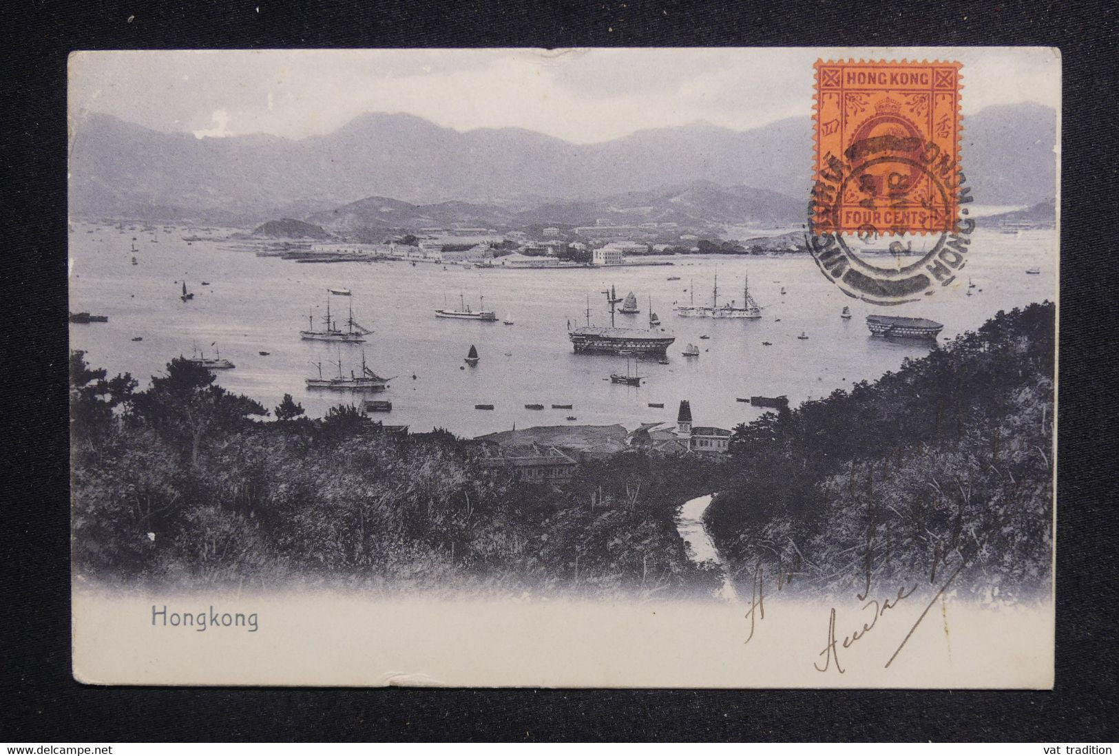 HONG KONG - Affranchissement De Hong Kong Sur Carte Postale En 1906 Pour La France - L 124109 - Lettres & Documents