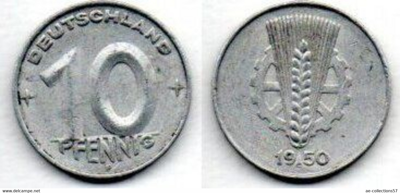 RDA - DDR 10 Pfennig 1950 E TTB - 10 Pfennig