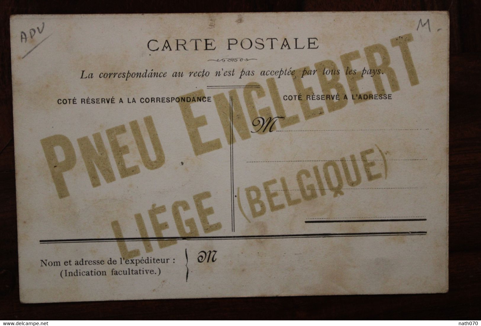 1910's CPA Ak Publicité Illustrateur Pub Chevrons Englebert Litho Pneu Belgique Liège Rare !!! - Werbepostkarten