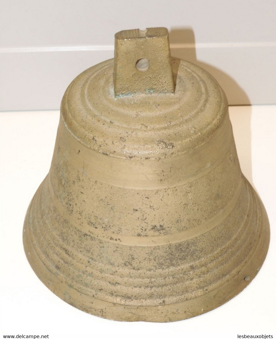 *BELLE ANCIENNE GRANDE CLOCHE BRONZE BELL PORTE D'ENTREE SONNETTE DECO CHALET    E - Glocken