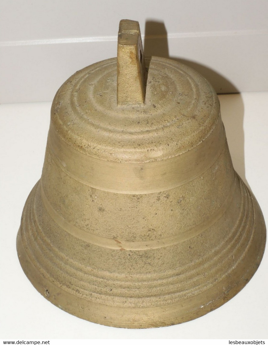 *BELLE ANCIENNE GRANDE CLOCHE BRONZE BELL PORTE D'ENTREE SONNETTE DECO CHALET    E - Glocken