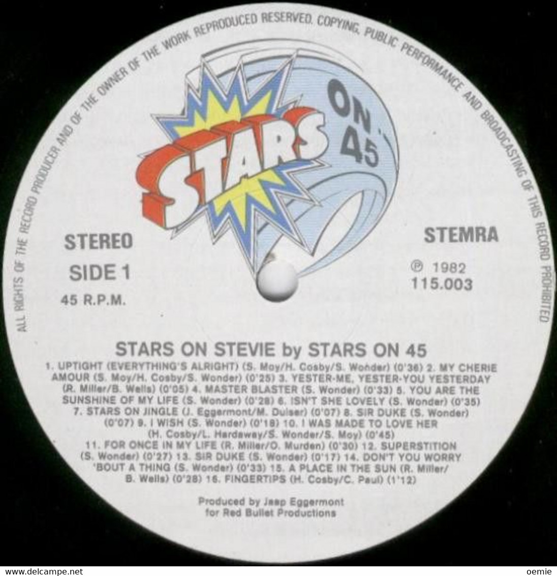 STARS 45   ° STARS ON STEVIE - 45 T - Maxi-Single
