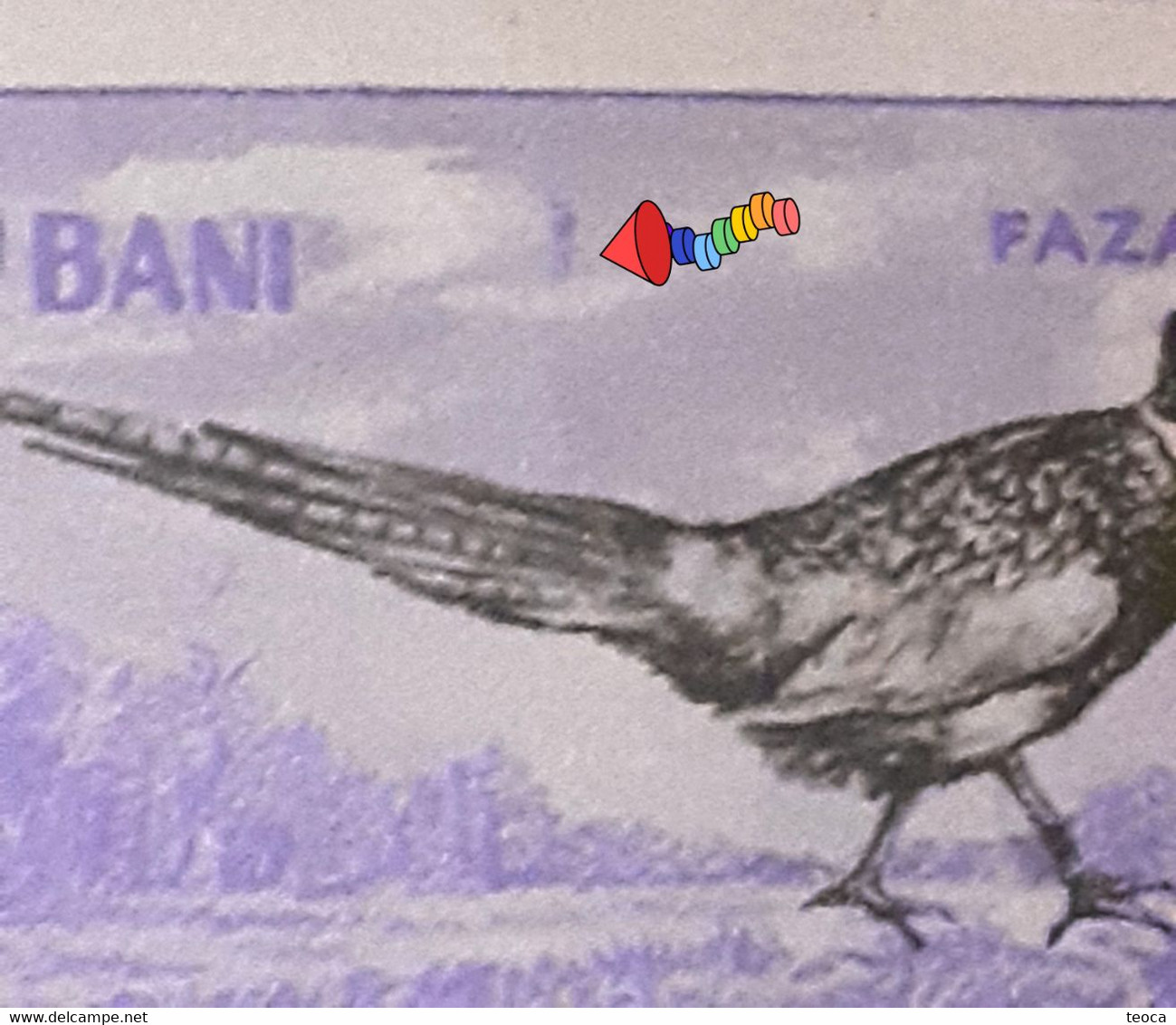 Errors Romania 1956 # Mi 1619 Printed With Writing Romanian Post And Pheasant Bird Moved - Variedades Y Curiosidades