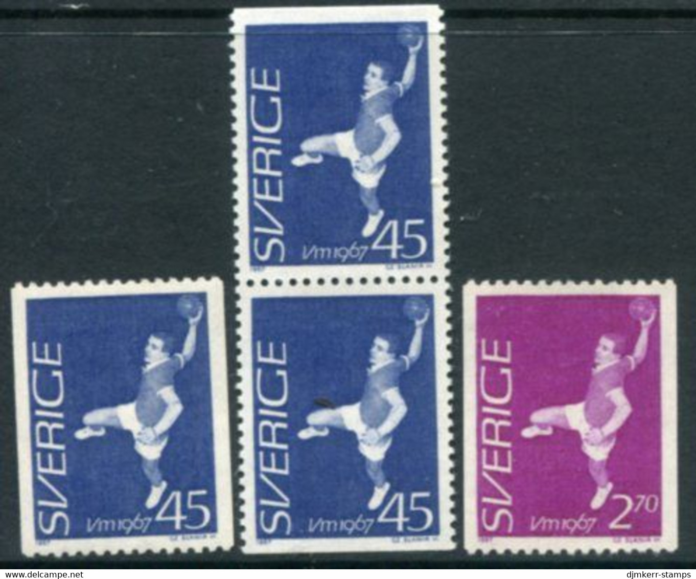 SWEDEN 1967 Handball Championships MNH / **.  Michel 568-69 - Nuovi