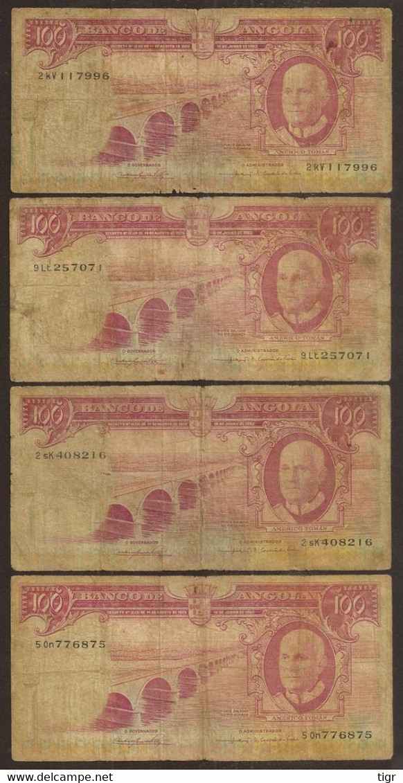 ANGOLA. 4 X 100 Escudos 1962. Pick 94. - Angola