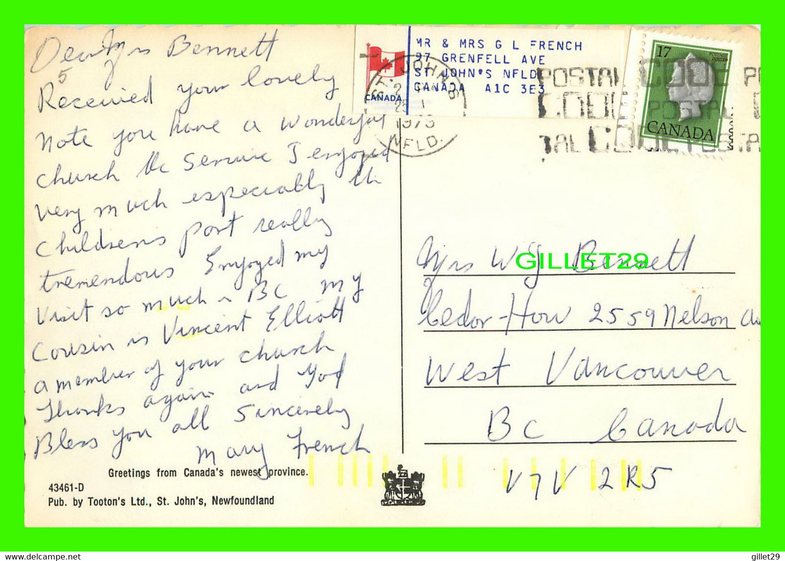 NEW-FOUNDLAND - GREETINGS FROM - 13 MUTIVUES -  TRAVEL IN 1975 - TOOTON'S LTD - - Other & Unclassified