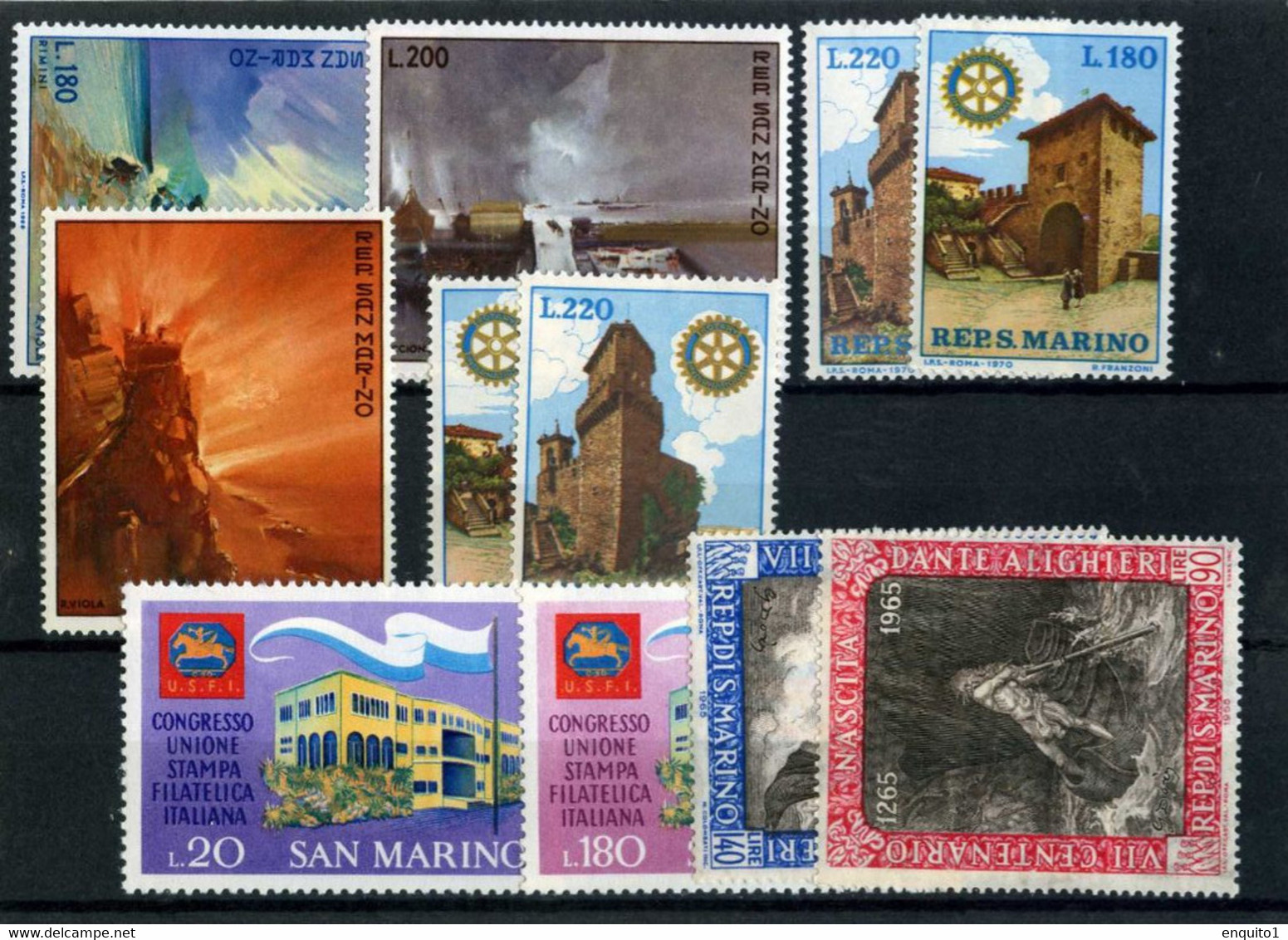 SAINT-MARIN :  Petit Lot De Timbres NEUFS  Sans Charnière, Années Diverses. Très Beau - Collezioni & Lotti