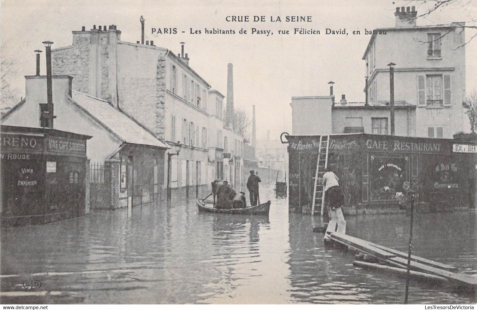 Lot De 3 CPA Crue De La Seine - Paris Inondé - Catastrophes