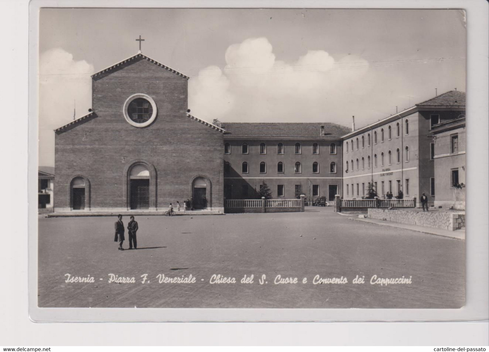 ISERNIA  PIAZZA F. VENEZIALE  CHIESA DEL S. CUORE  E CONVENTO DEI CAPPUCCINI VG - Isernia