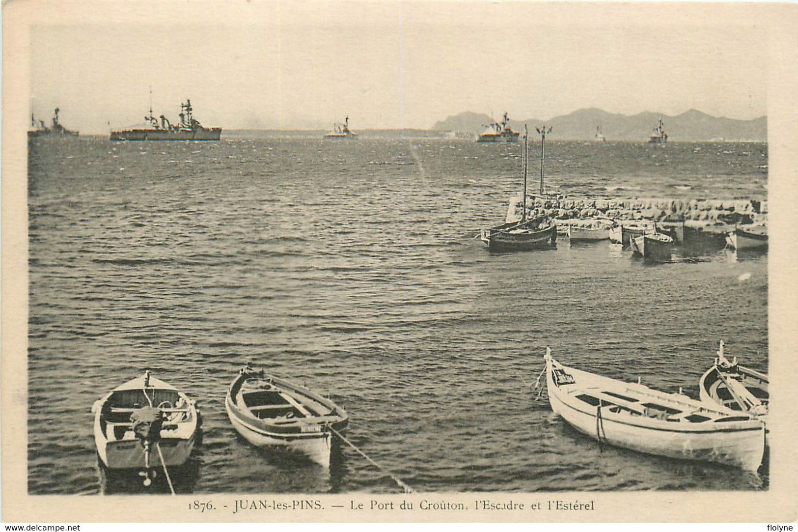 Juan Les Pins - Antibes - Le Port Du Crouton , L'escadre Et L'estérel - Navires Bateaux De Guerre - Juan-les-Pins