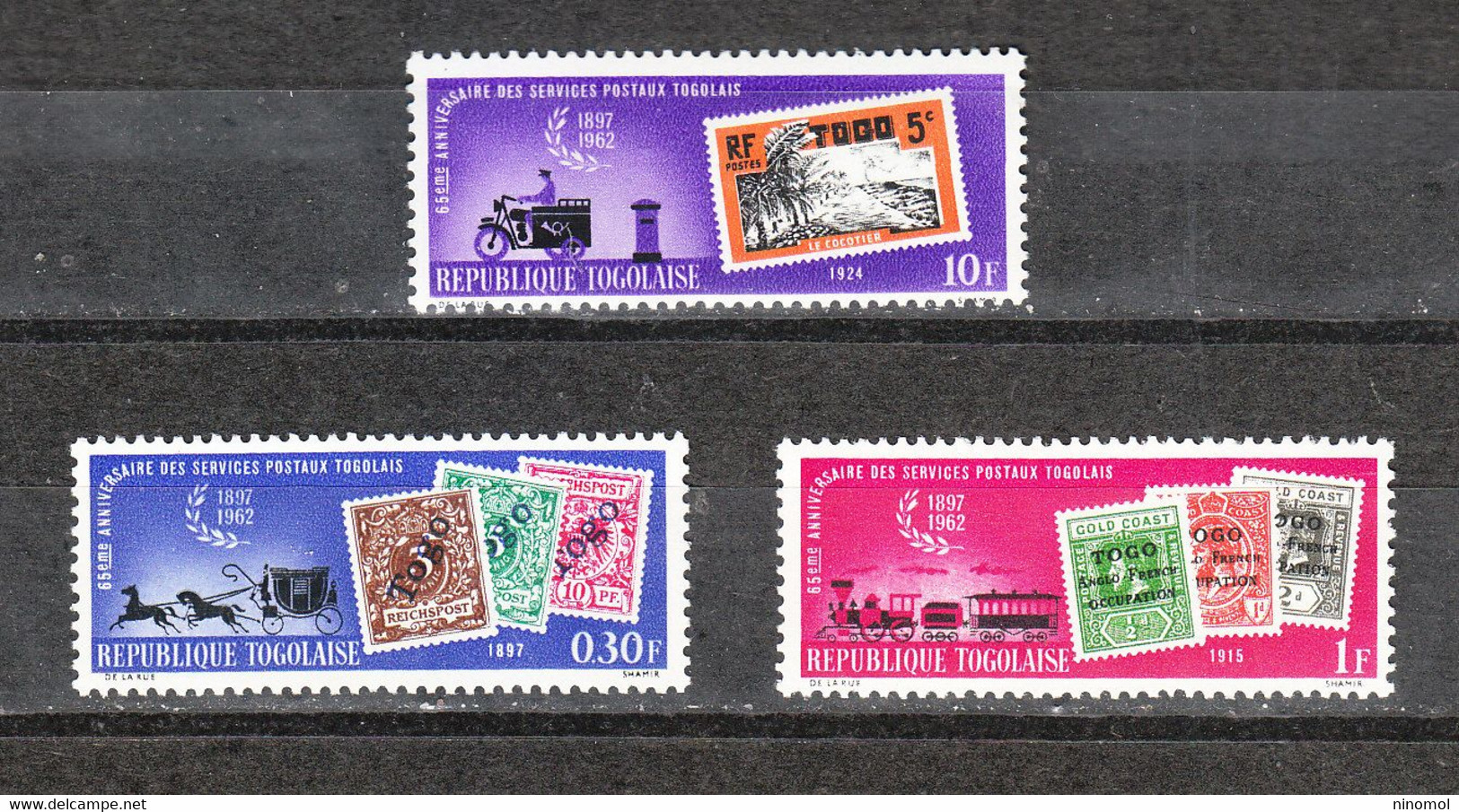 Togo   -  1963.  Francobolli " Diligenze "  Su Francobollo. Stamps  On  Stamp. MNH - Diligences