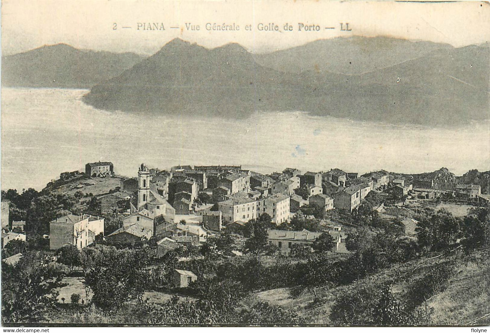 Piana - Vue Générale Du Village Et Golfe De Porto - Panorama - Otros & Sin Clasificación