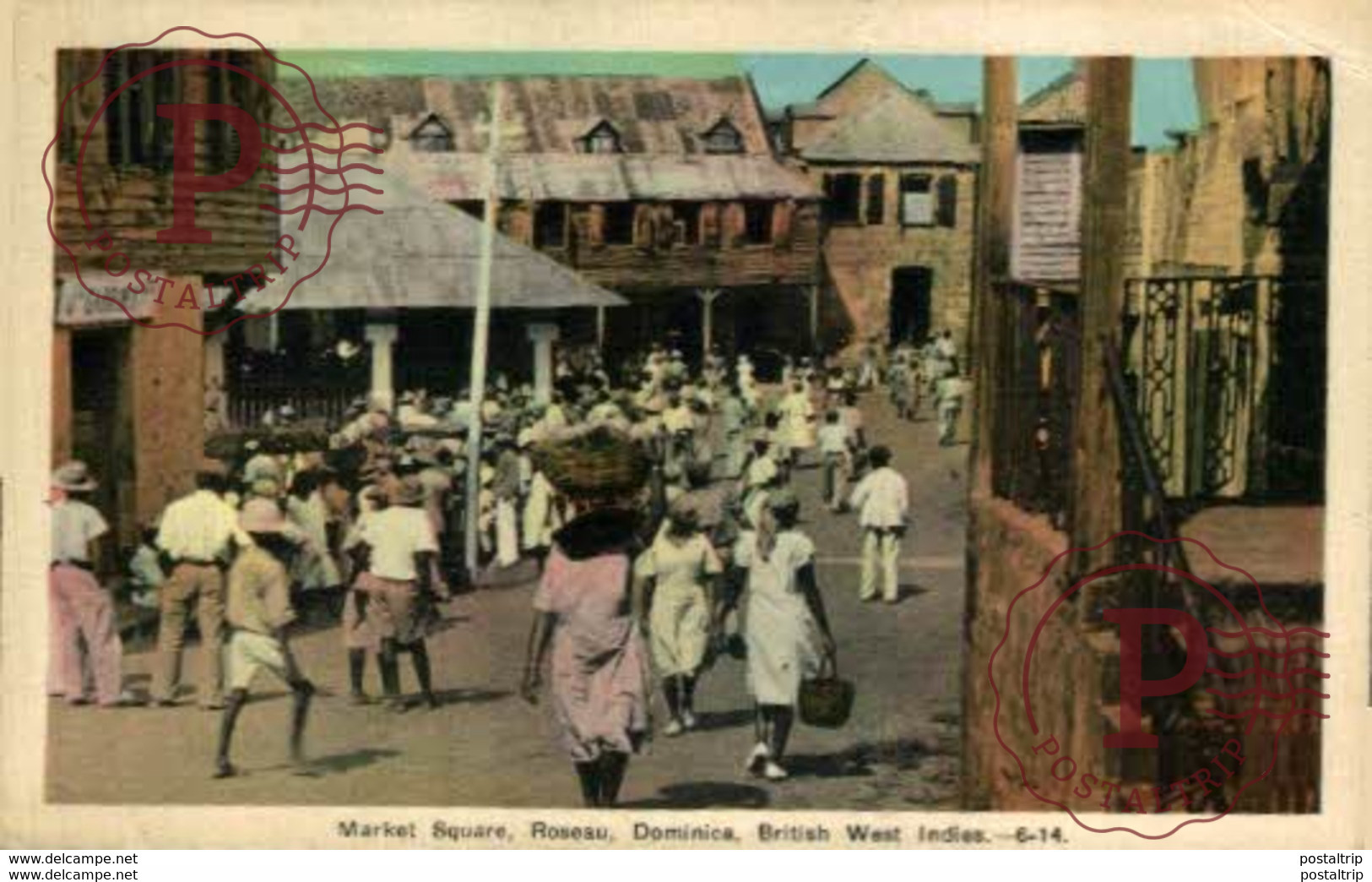 ANTILLAS - DOMINICA. MARKET SQUARE, ROSEAU, BRITISH WEST INDIES - Dominique