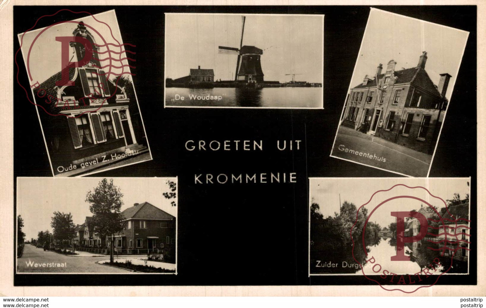 GROETEN UIT KROMMENIE  WINDMOLEN MOLEN MOULIN A VENT DE WOUDAAP  Holanda Holland Nederland - Krommenie