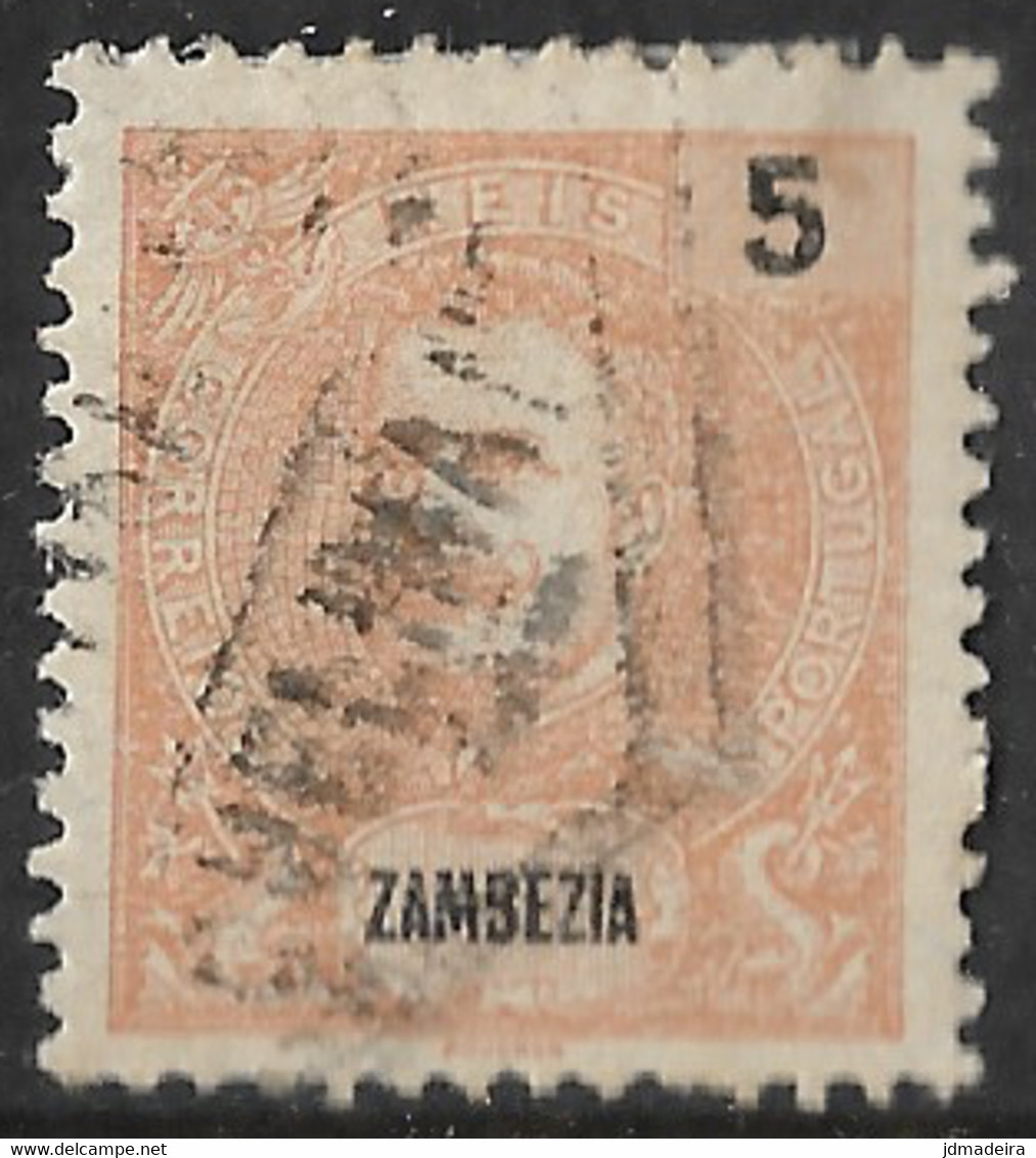 Zambezia – 1898 King Carlos 5 Réis Used Stamp - Zambezia