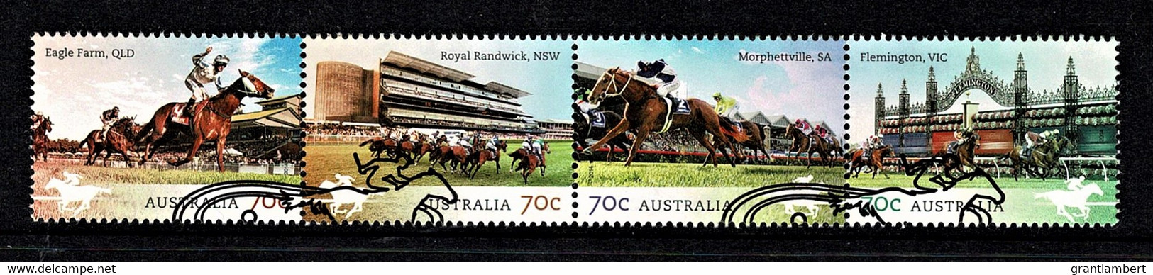 Australia 2014 Racecourses - Horseracing Set As Strip Of 4 Used - Used Stamps